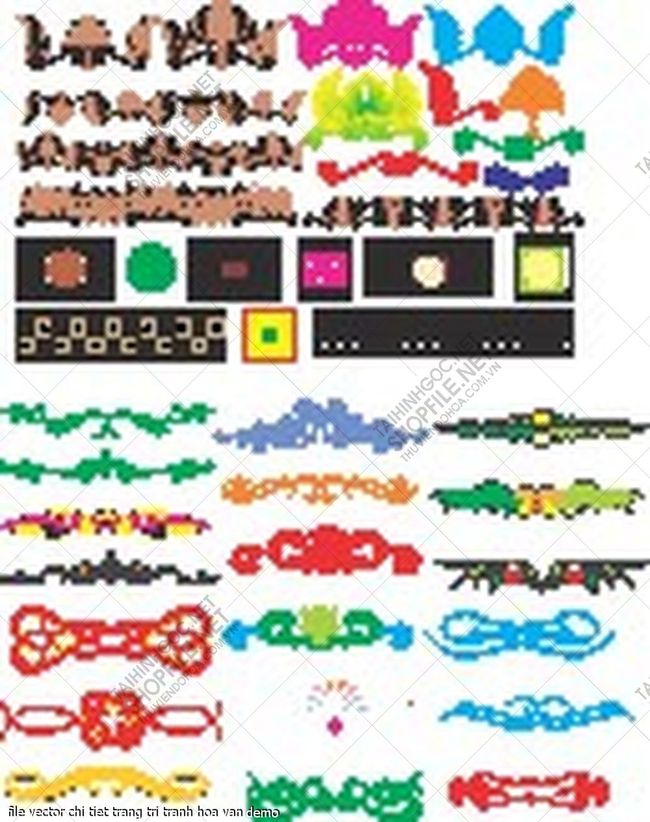 file vector chi tiet trang tri tranh hoa van 